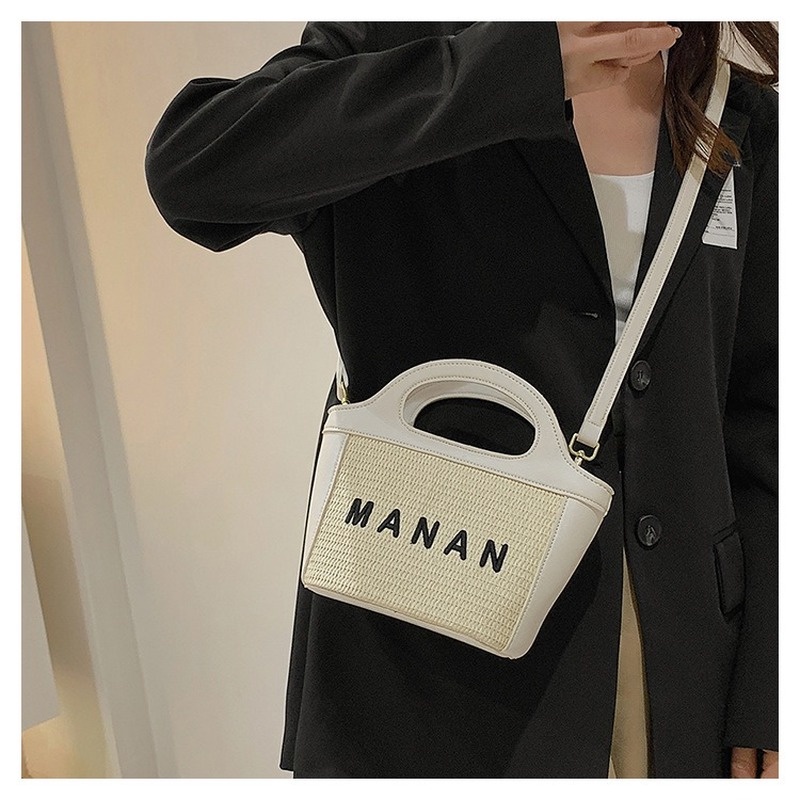 Túi Rơm Đeo Chéo mini Ghép Mảnh Mẫu 2022 Gylb1586