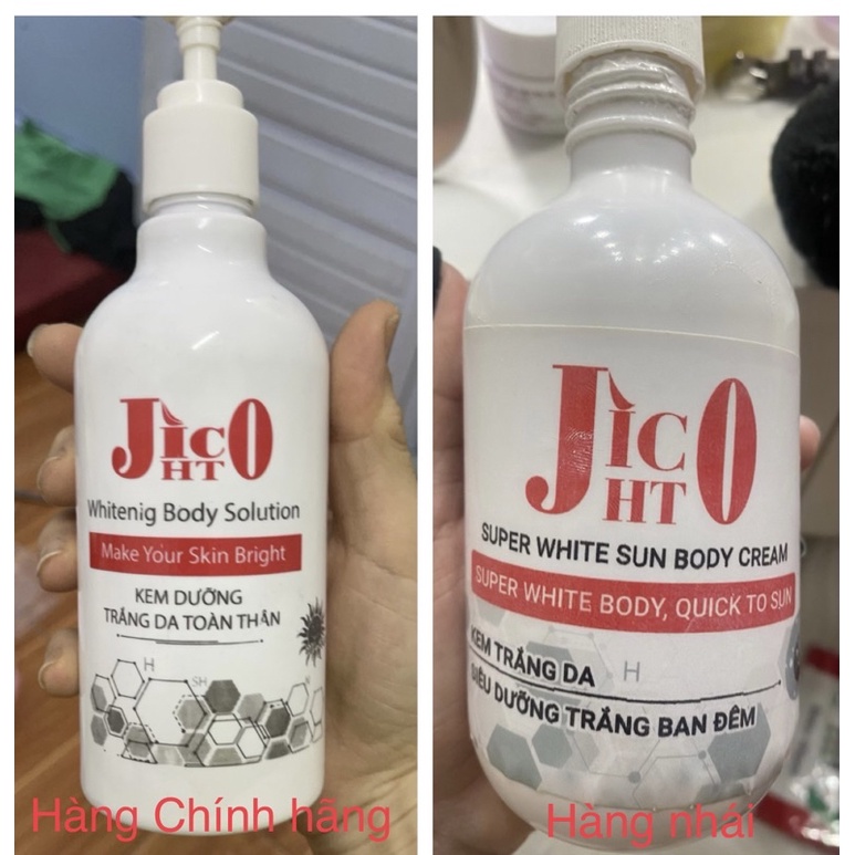 Combo 2 Kem dưỡng trắng da toàn thân JICO 300gr - tự nhiên không bết dính, không lộ dấu vân kem Jico HT - BXY