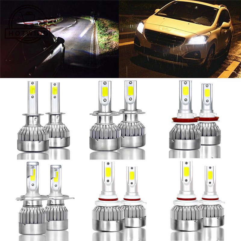 Đèn LED gắn xe hơi ánh sáng trắng 6000K 72W 9005 / 9006 / H7 / H11 / H4