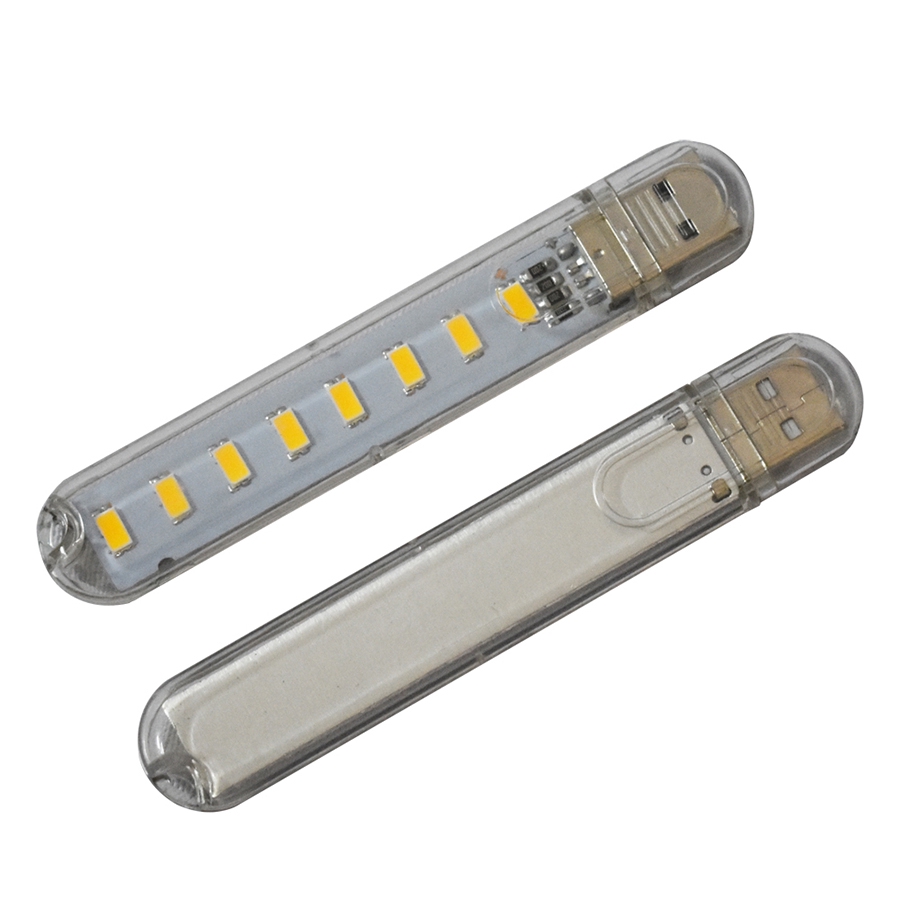 Đèn LED USB mini 8 bóng siêu sáng dùng đọc sách/ sạc dự phòng/ laptop/ máy tính