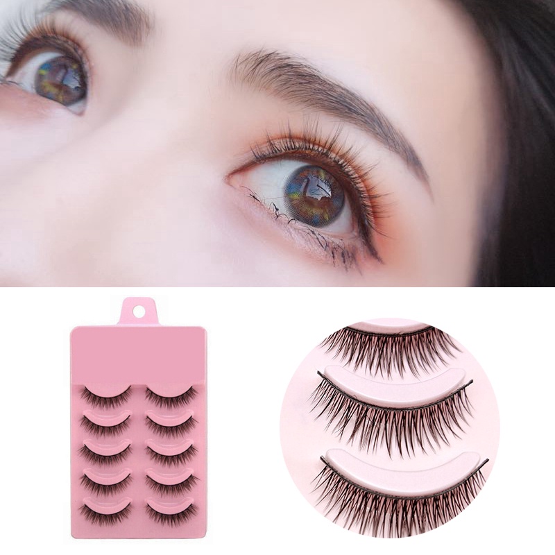 [Hàng mới về] Bộ 5 cặp lông mi giả dáng dài tự nhiên