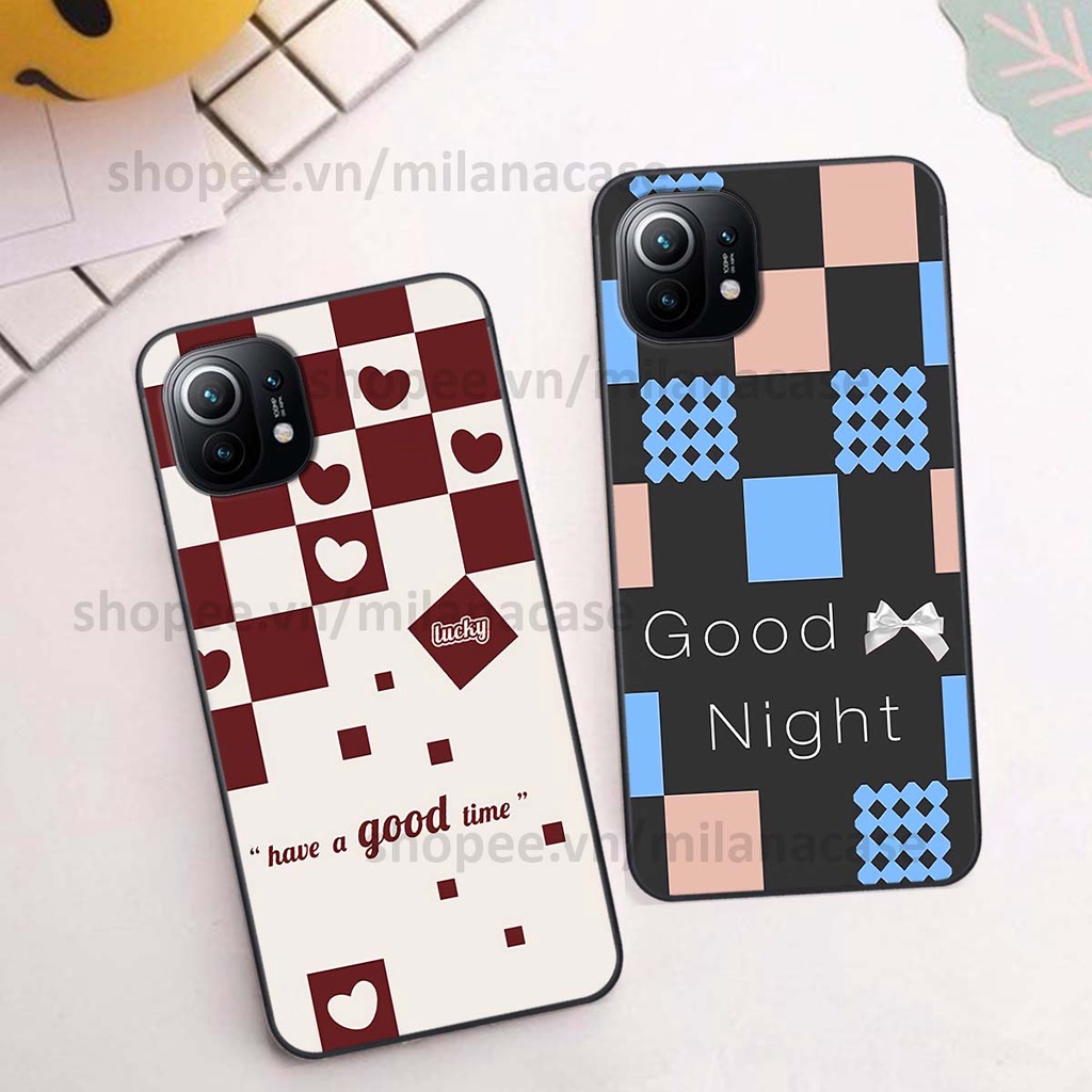 Ốp Xiaomi Mi 11 / Mi 11T / Mi 11 Lite caro họa tiết nhiều màu sắc siêu đẹp thời trang cá tính