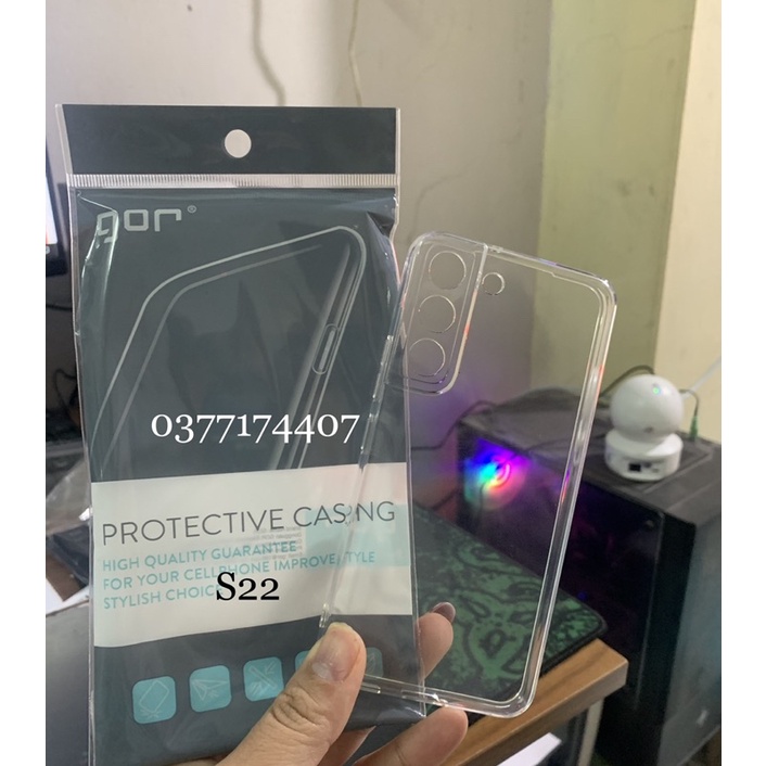 Samsung S23,S22, S22 Plus, S22 Ultra_Ốp lưng dẻo Gor TPU Silicon trong suốt bảo vệ camera cao cấp