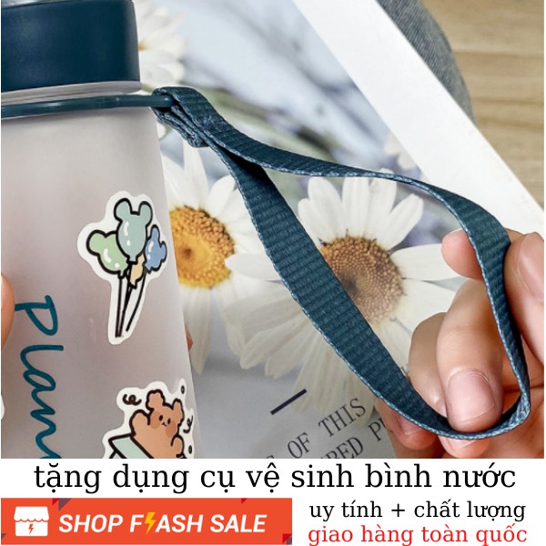 Bình nước cao câp 500ml LOẠI DÀY CÓ DÂY bình nước cute