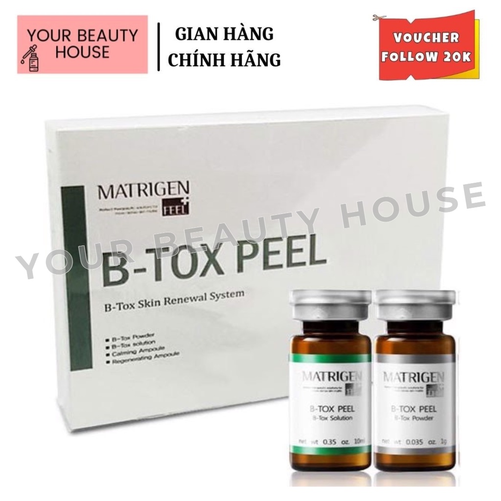 [MATRIGEN] Thay da sinh học Hàn Quốc B-Tox BTOX PEEL vi tảo 2 màu - Full hộp