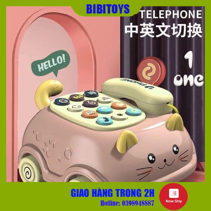 [ĐỒ CHƠI HOT 2021] Đồ Chơi ô tô điện thoại hình con mèo cho bé