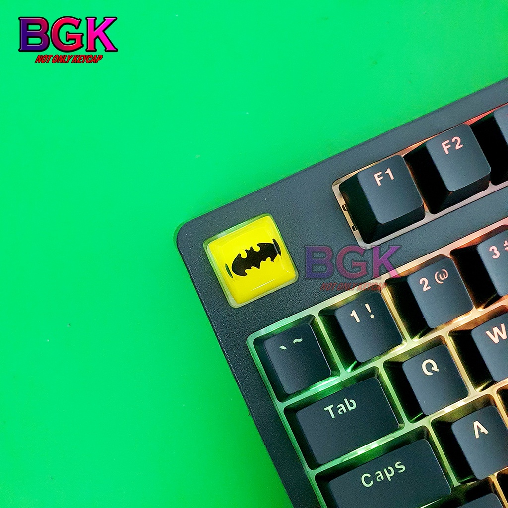 Keycap Lẻ hình LOGO Batman DC SA profile ( keycap resin độc lạ )( Keycap Artisan )