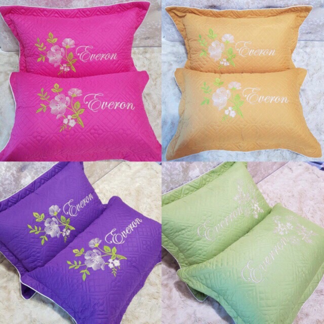 [Có Sẵn] Gối Đơn Vỏ Satin Ruột Bông Hạt Siêu Nhẹ Cao Cấp