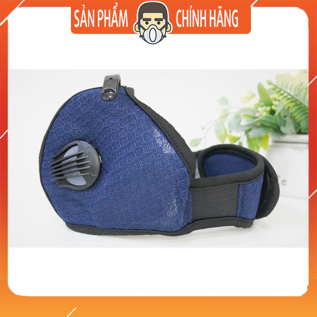 Khẩu trang cao cấp lọc bụi mịn pm2.5 dòng thể thao thoáng mát 2 van thở tái sử dụng