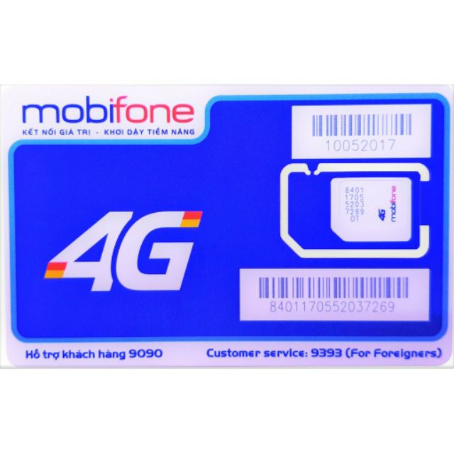 SIM 4G MOBI C90N 6GB/THÁNG + 1000 phút gọi nội mạng + 50 phút liên mạng