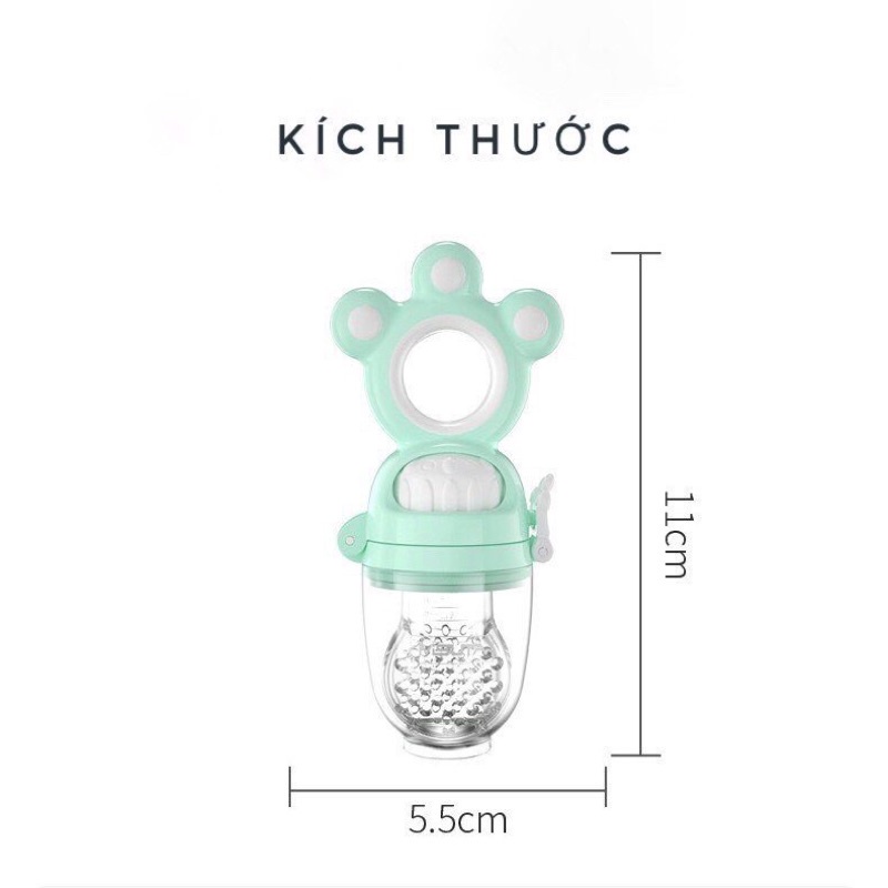 Túi nhai ăn dặm chống hóc Misuta | Có 2 màu xanh/ hồng