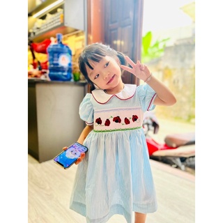 Đầm smock cánh cam