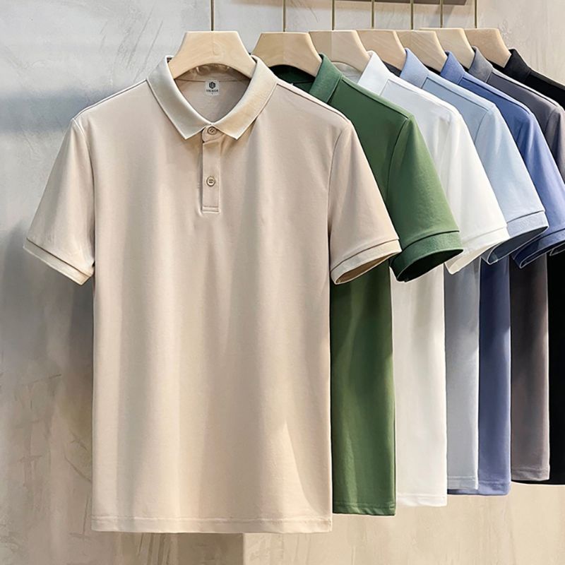Áo thun polo nam ngắn tay cotton 5 màu UNINOR áo thun chất mềm mịn thoáng mát thấm hút mồ hôi