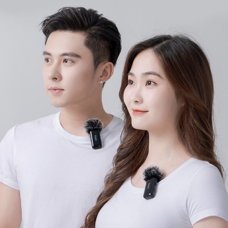 Bộ 2 micro cài áo không dây TNVI V3 dùng cho điện thoại, máy quay, quay vlog Youtube, phỏng vấn…