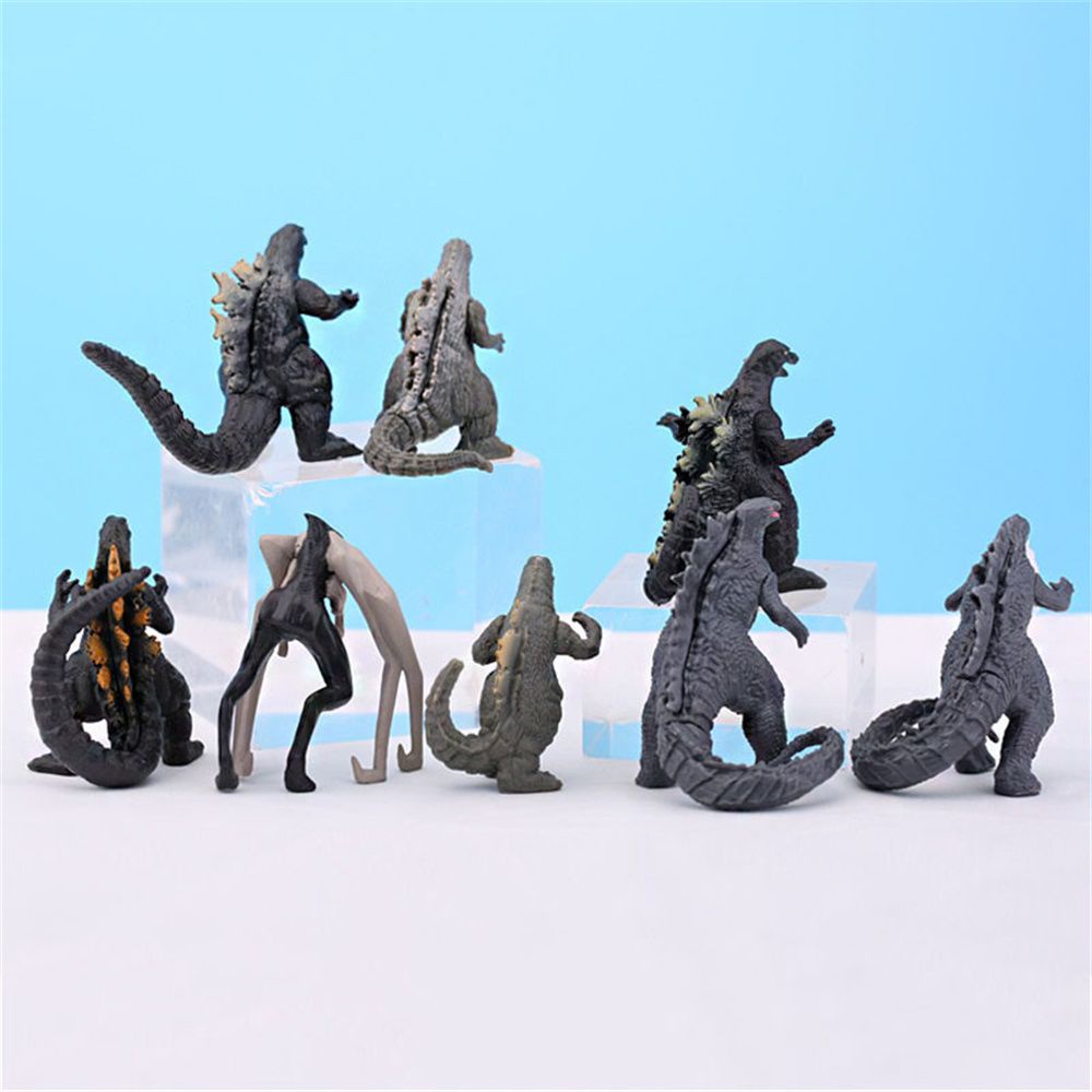 Set 8 Đồ trang trí khủng long Godzilla mini trang trí