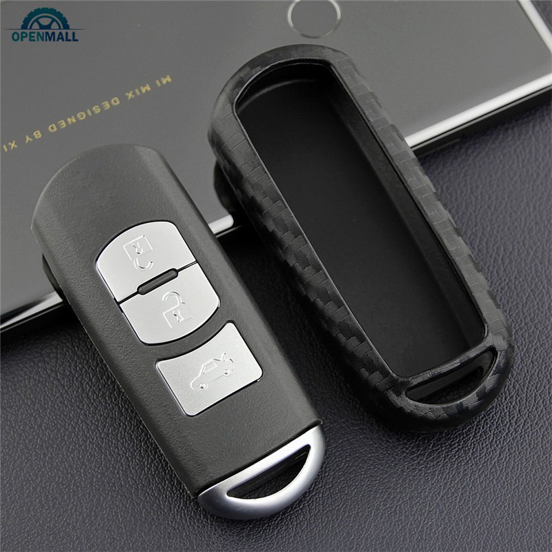 Vỏ bọc chìa khóa xe hơi bằng sợi cacbon cho xe Mazda 3 6 CX3 CX5 CX9 MX5