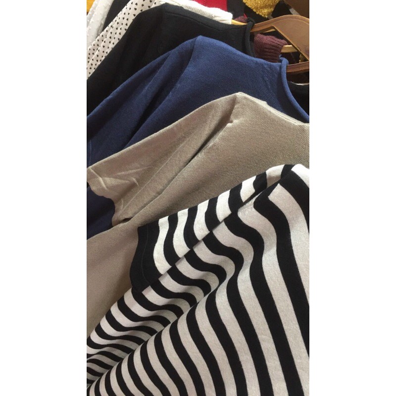 Váy bầu thời trang Aidenshop váy Len Thu Đông mịn dáng suông tay lỡ