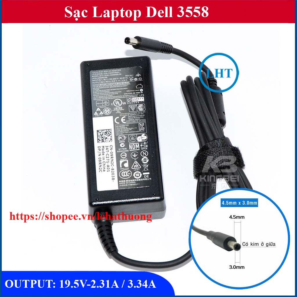 ⚡️[Sạc zin] Sạc Laptop Dell 3558 có đèn báo