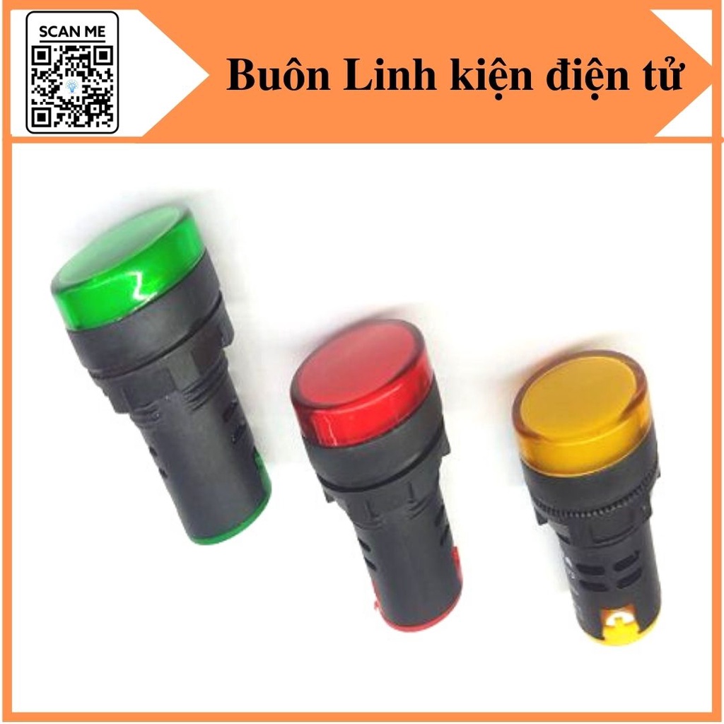Đèn Báo Nguồn 220v Phi 22  các màu