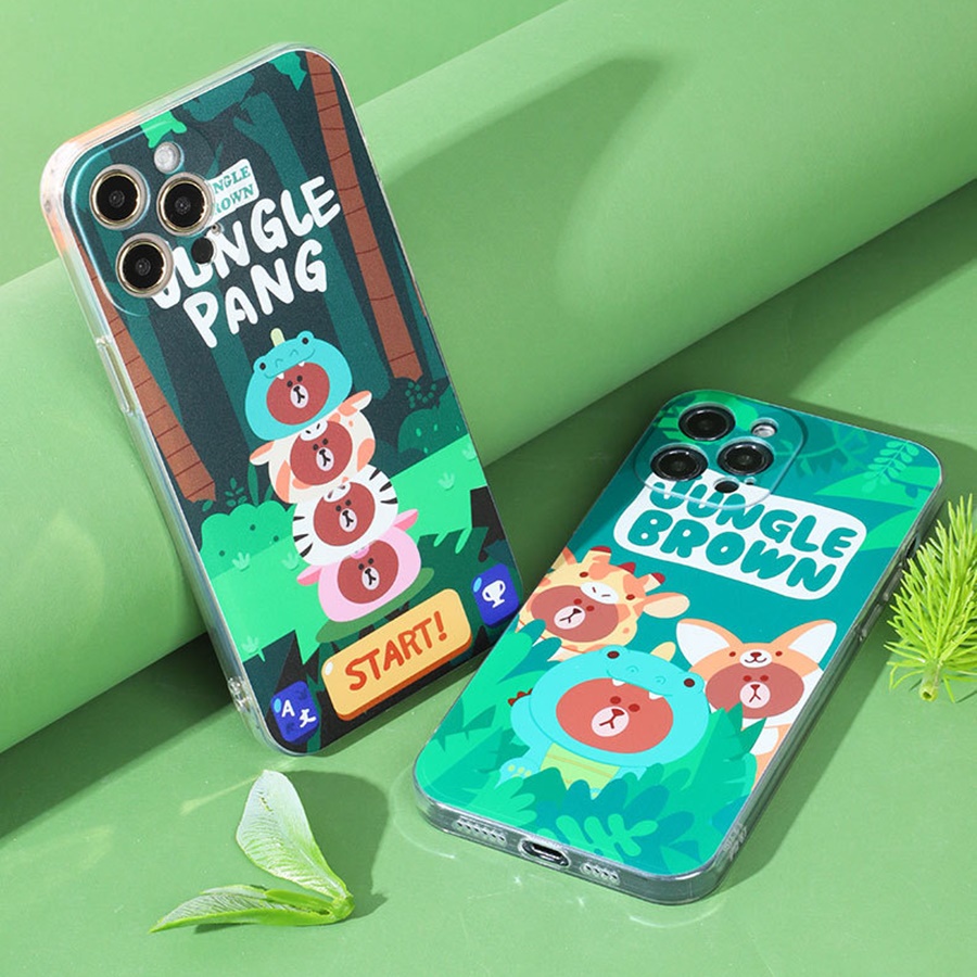 Ốp lưng Iphone Gấu rừng xanh cạnh trong các dòng 7/7plus/8/8plus/x/xr/xs/11/12/pro/max/plus/promax [Tomax Shop]