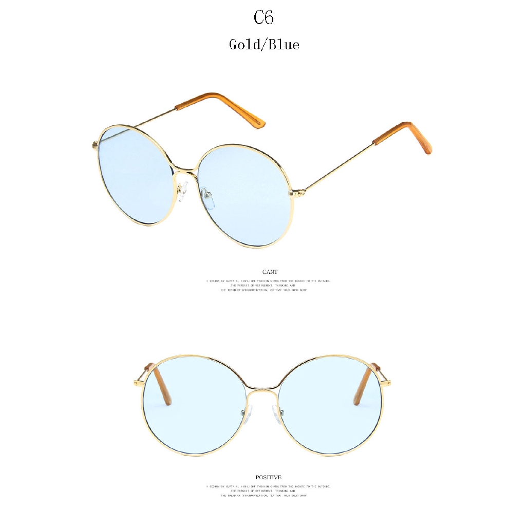 Kính mát gọng tròn phong cách vintage thời trang cho nữ