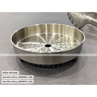 XỬNG HẤP INOX 18/10 (304) - SIZE 16 & 20CM