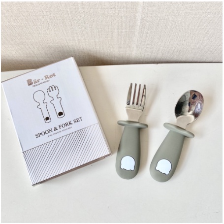 Set thìa dĩa hình gấu Bar Rot Hàn Quốc (chính hãng)