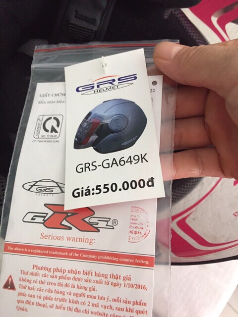 Mũ bảo hiểm dành cho nam  GRS - GA649k