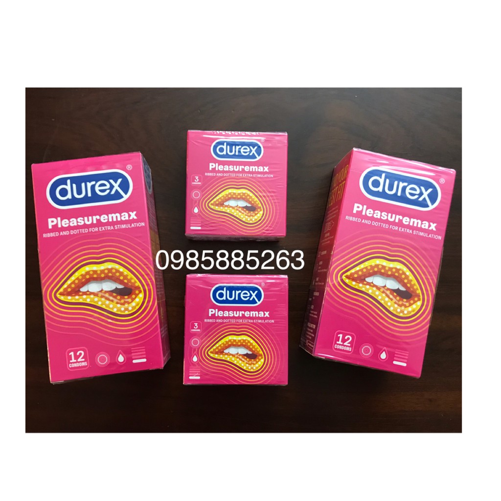 Bao cao su DUREX PLEASUREMAX mẫu mới 2020( hàng chính hãng từ công ty DKSH)_ Ipek’s Shop