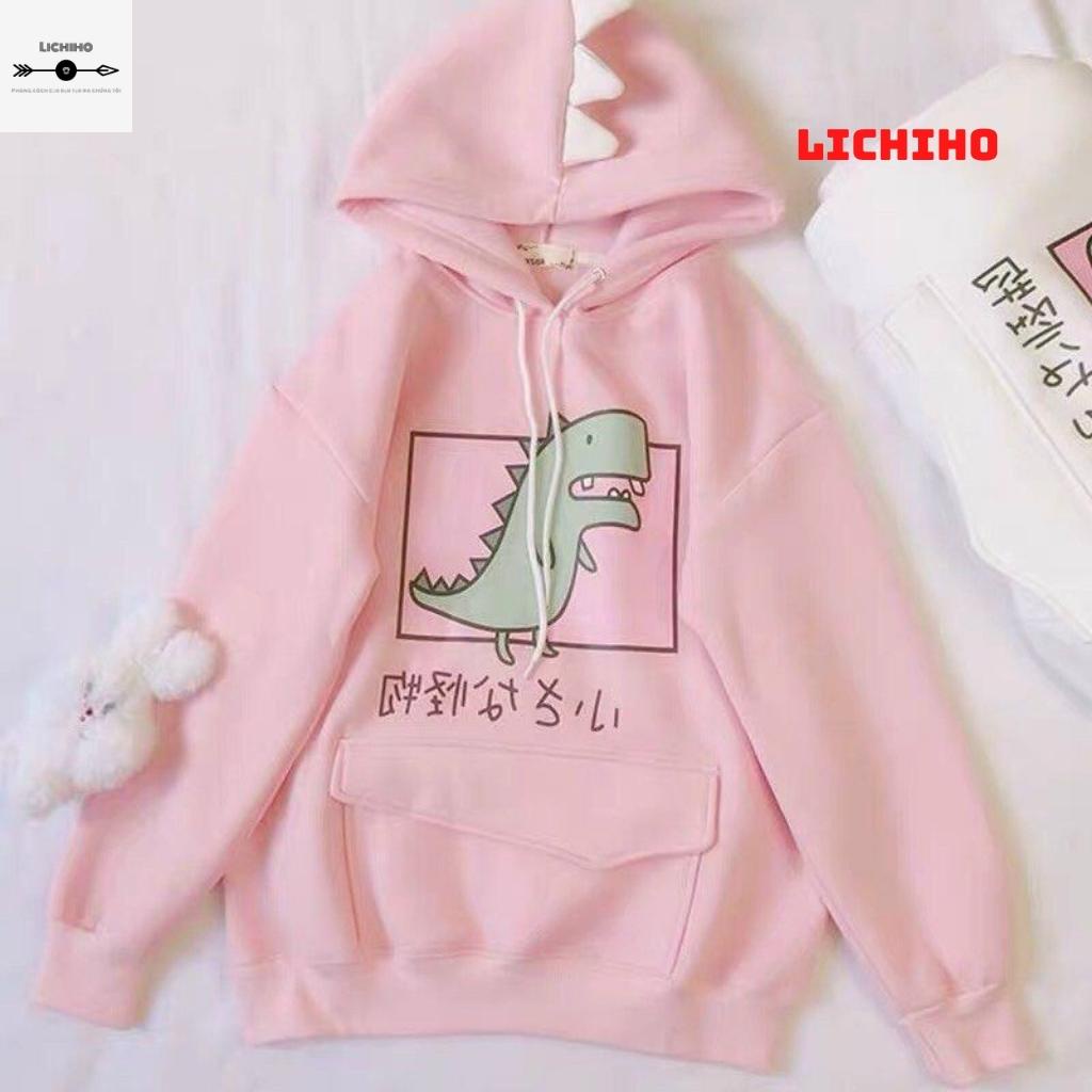 Áo hoodies unisex form rộng KHỦNG LONG AKNM15 LICHIHO jacket nỉ hottrend nam nữ rẻ đẹp dành cho học sinh sinh viên | BigBuy360 - bigbuy360.vn