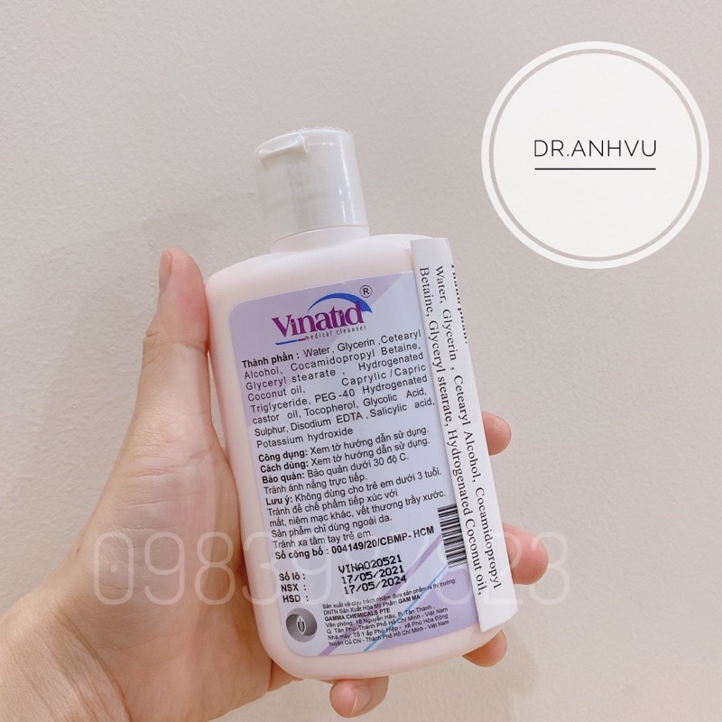 Sữa tắm VINATID 150ml DATE 2024