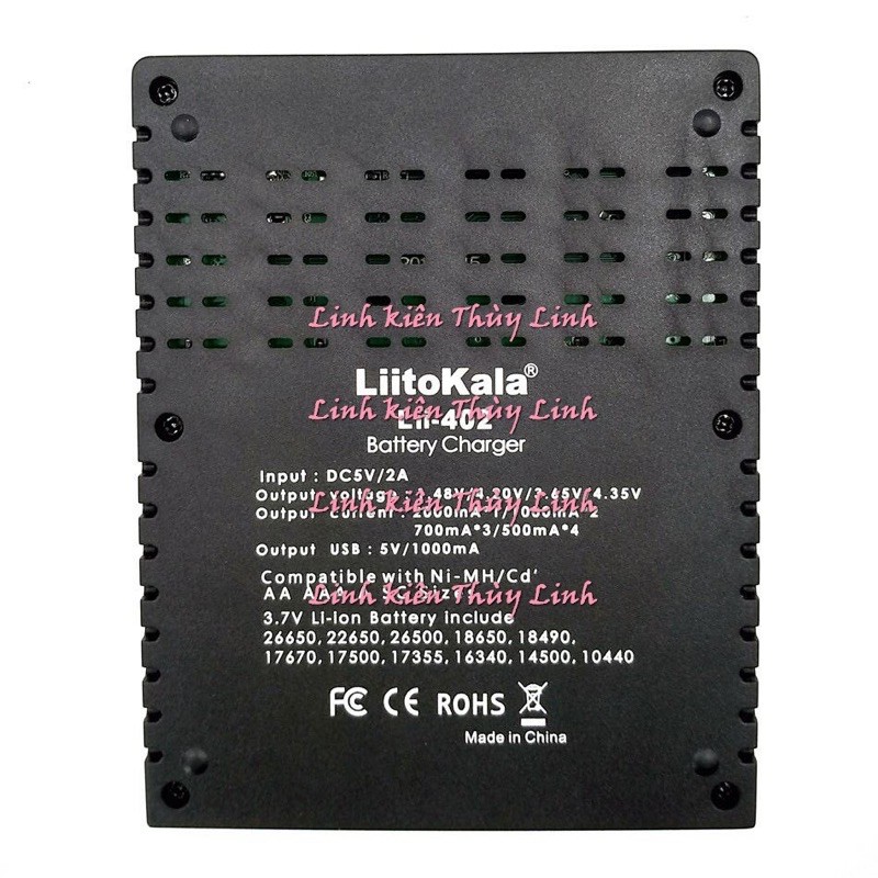 sạc 4 pin Liitokala lii-402 A A / A A A / A /  SC 26650,22650,26500,18650,18490,17670