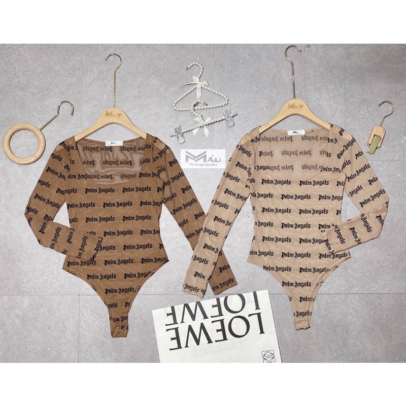 Áo body lưới chữ