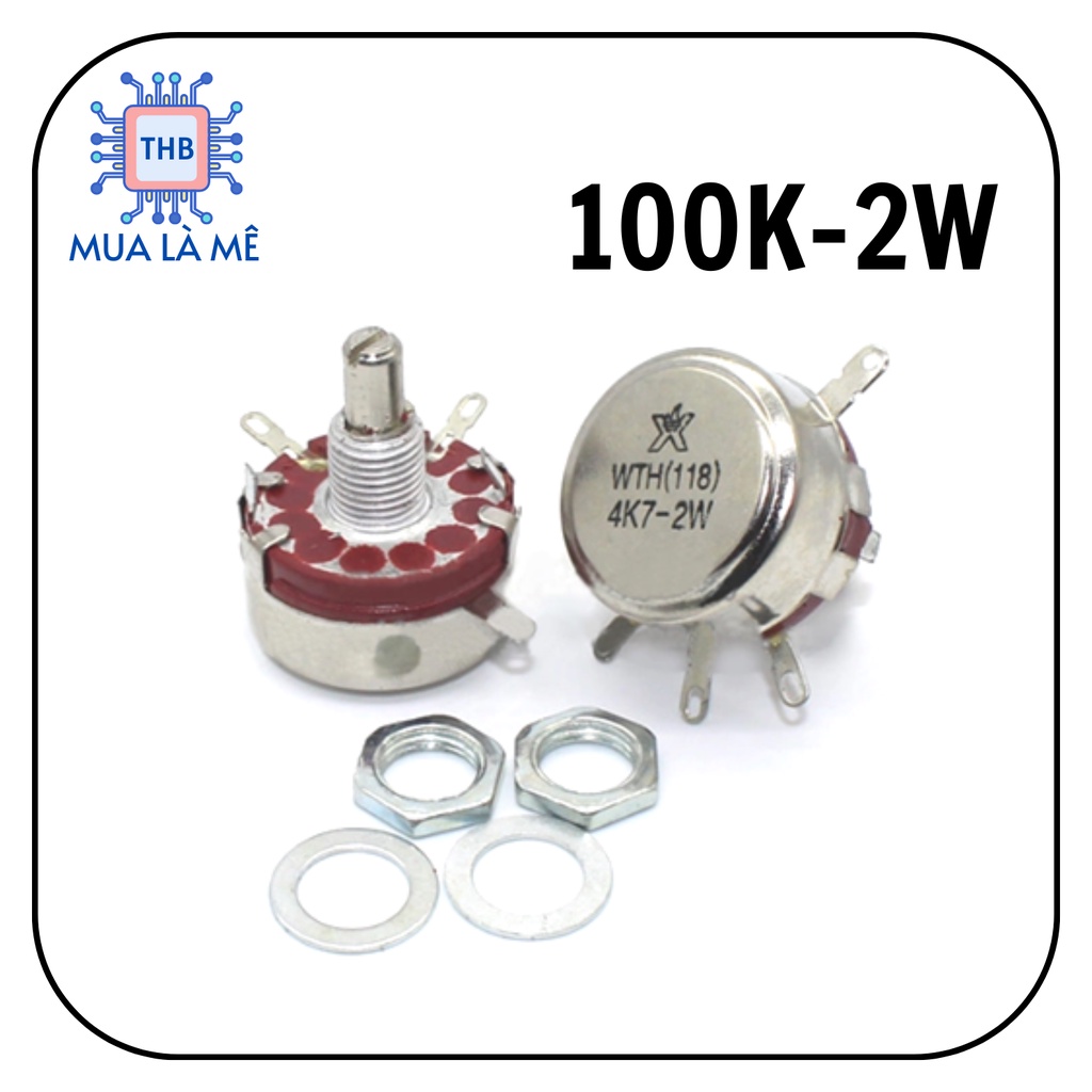 Chiết áp đơn 100K WTH118-2W