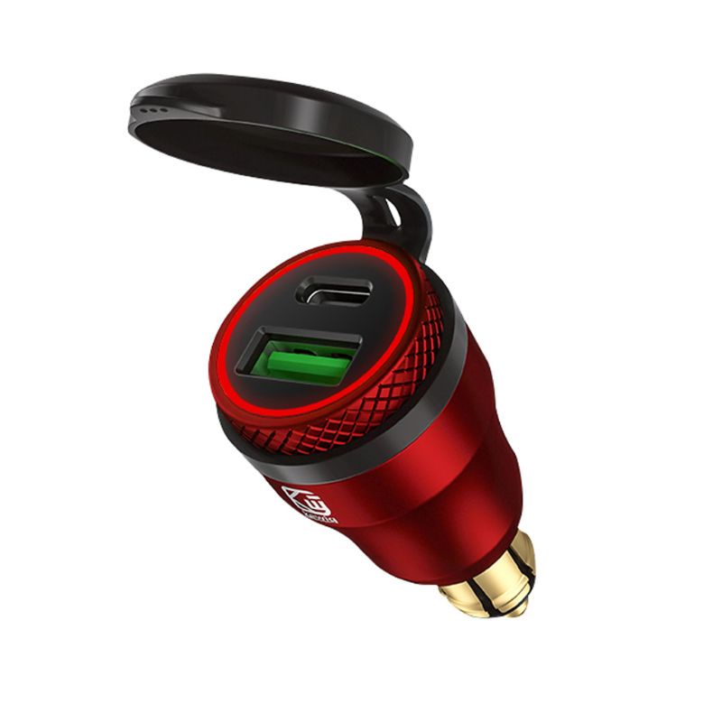 Tẩu Sạc Nhanh 3 0 Type-C Cổng USB Kép Cho Điện Thoại Dùng Trong Xe Hơi