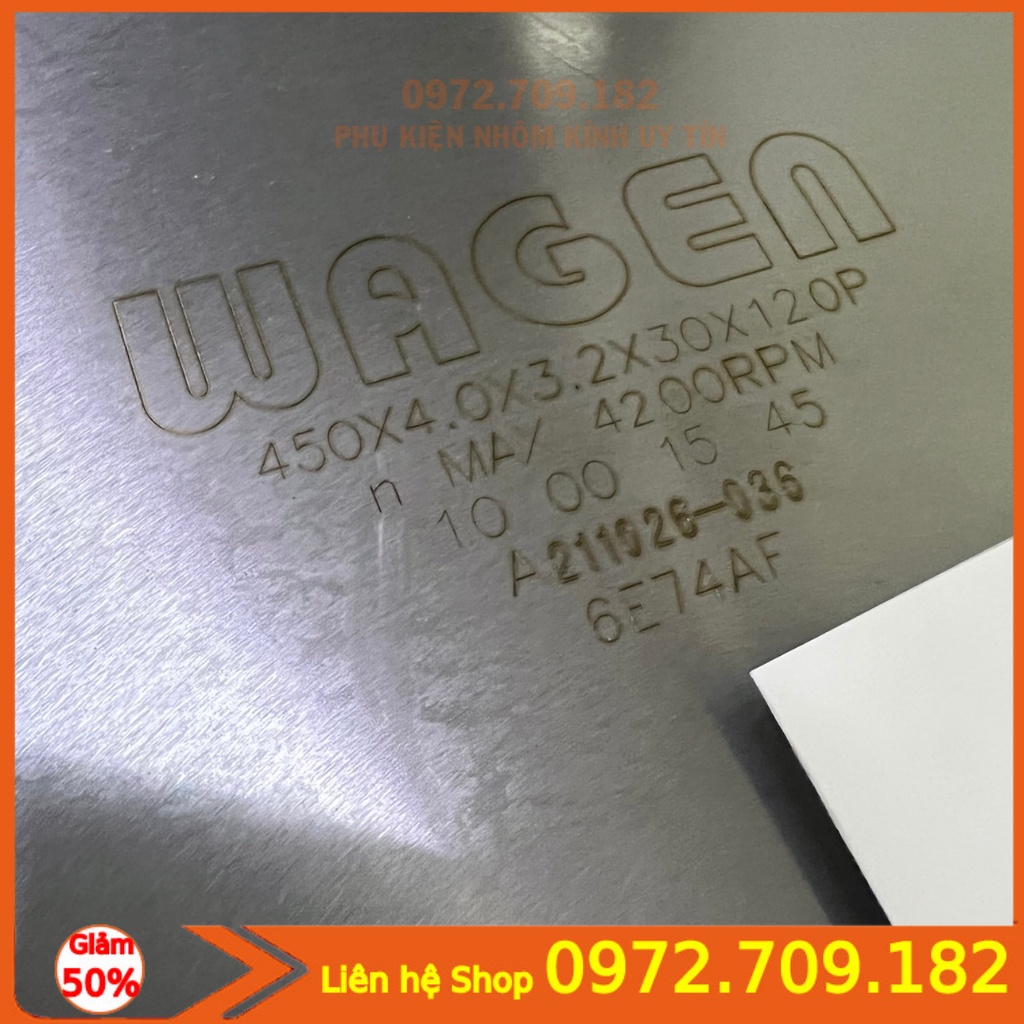 Lưỡi cắt nhôm 400, 450, 500mm Wagen Nhật Bản chính hãng - kho máy nhôm FASTER