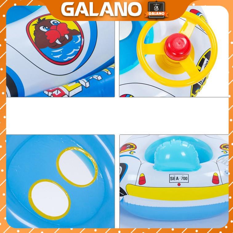 Phao Bơi Cho Bé GALANO Phao Bơi Trẻ Em Xỏ Chân Chống Lật Hình Ô Tô Có Vô Lăng Và Còi Bấm SS-001099