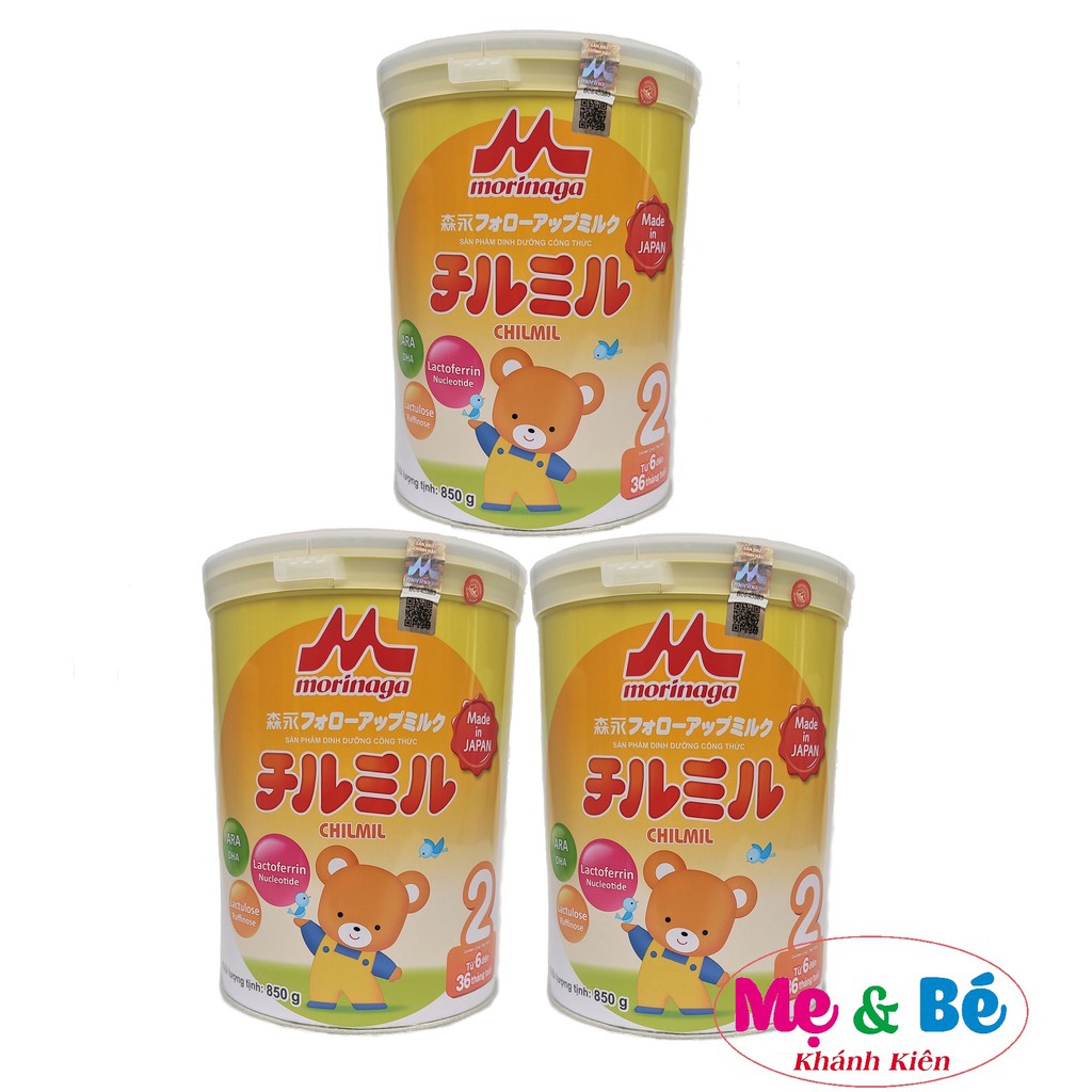 [Mã 267FMCGSALE giảm 8% đơn 500K] Combo 3 hộp Sữa Morinaga số 2 850g mẫu mới(có tem chính hãng, date T12/2022)