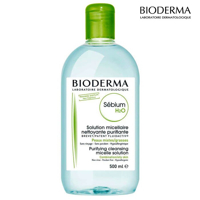 Dung dịch làm sạch và tẩy trang công nghệ Micellar Bioderma Sebium H2O 100 - 500ml dành cho da hỗ hợp đến da dầu