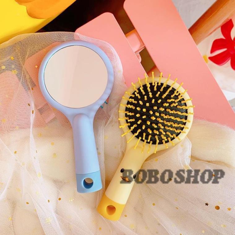 Lược Chải Tóc Mini BoboShop Kèm Gương Tiện Dụng Phong Cách Hàn Quốc BoboShop