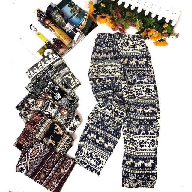 Quần lanh dài xuông gấu (Alibaba)