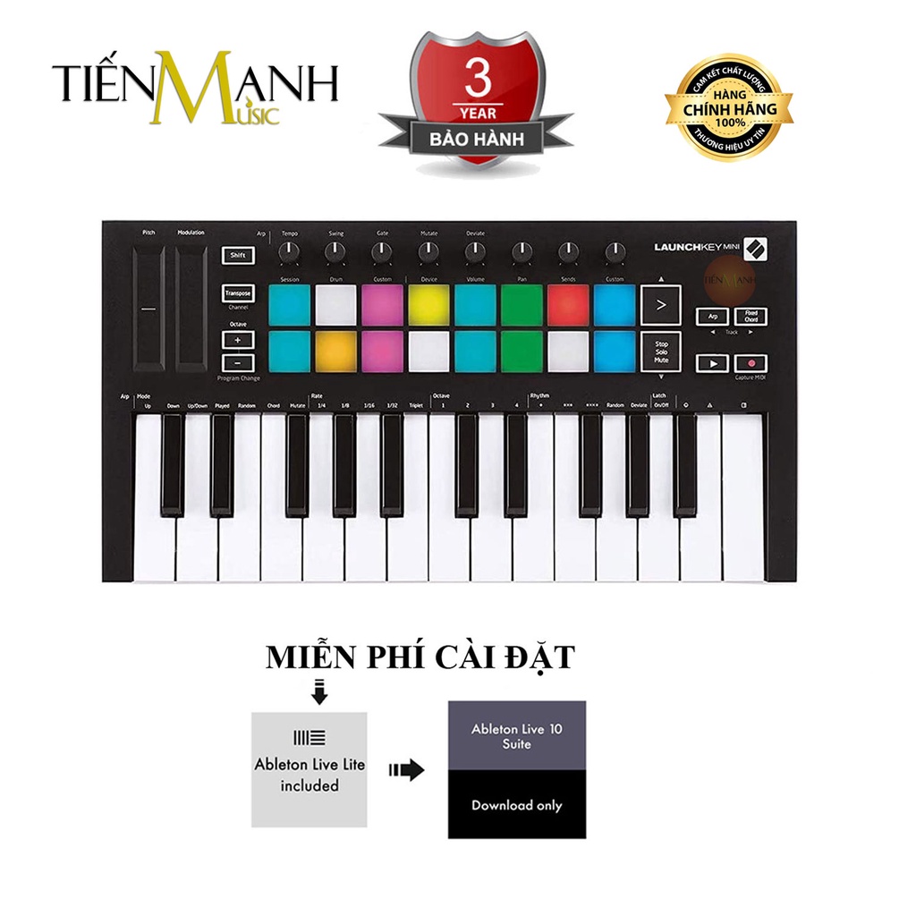 [Chính Hãng] Novation Launchkey Mini MK3 Bàn phím sáng tác - Sản xuất âm nhạc Producer Keyboard Controller