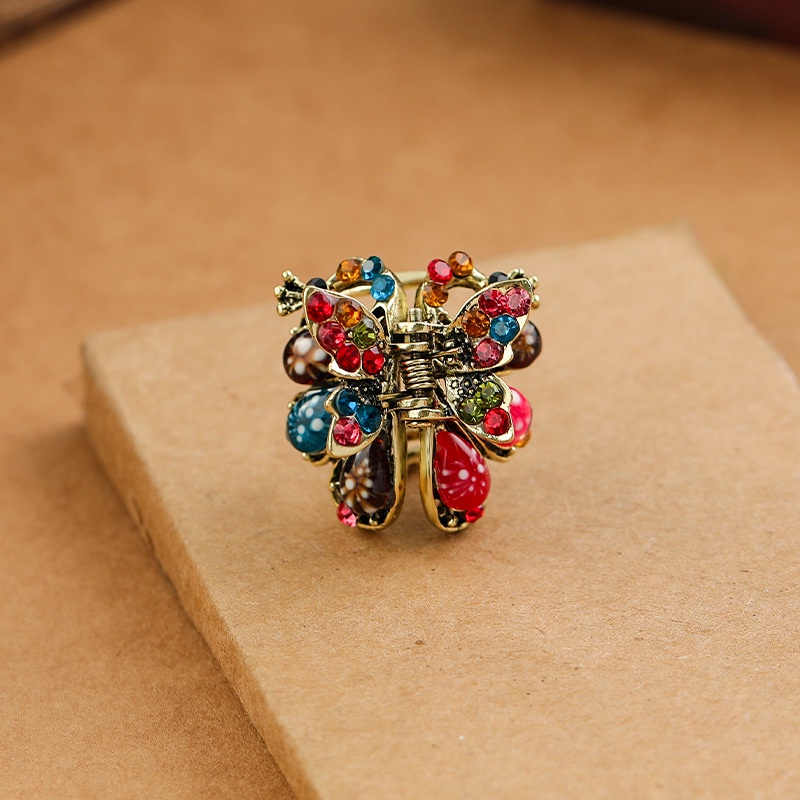 Kẹp Tóc Nhỏ Đính Đá Phong Cách Retro