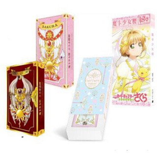 Hộp thẻ bài Clear Card Clow Cardcaptor pha lê Sakura Thủ lĩnh Tarot xanh hồng nâu