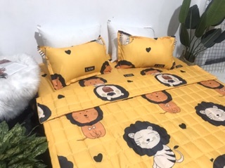 Bộ 5 món hè cotton poly mẫu Sử Tử Vàng