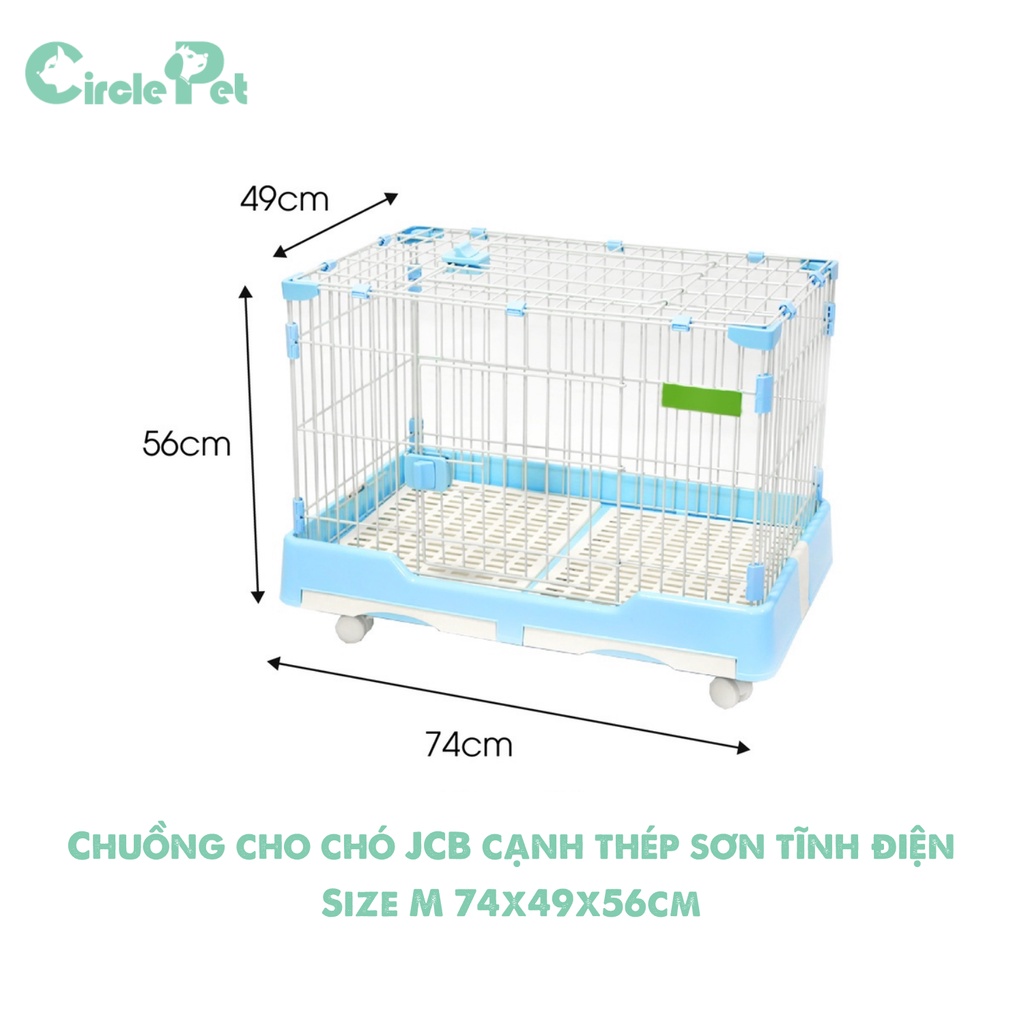 Chuồng Cho Chó JCB Cạnh Thép Sơn Tĩnh Điện Chắc Chắn 3 Màu Lựa Chọn Cỡ M/L/XL - Circle Pet