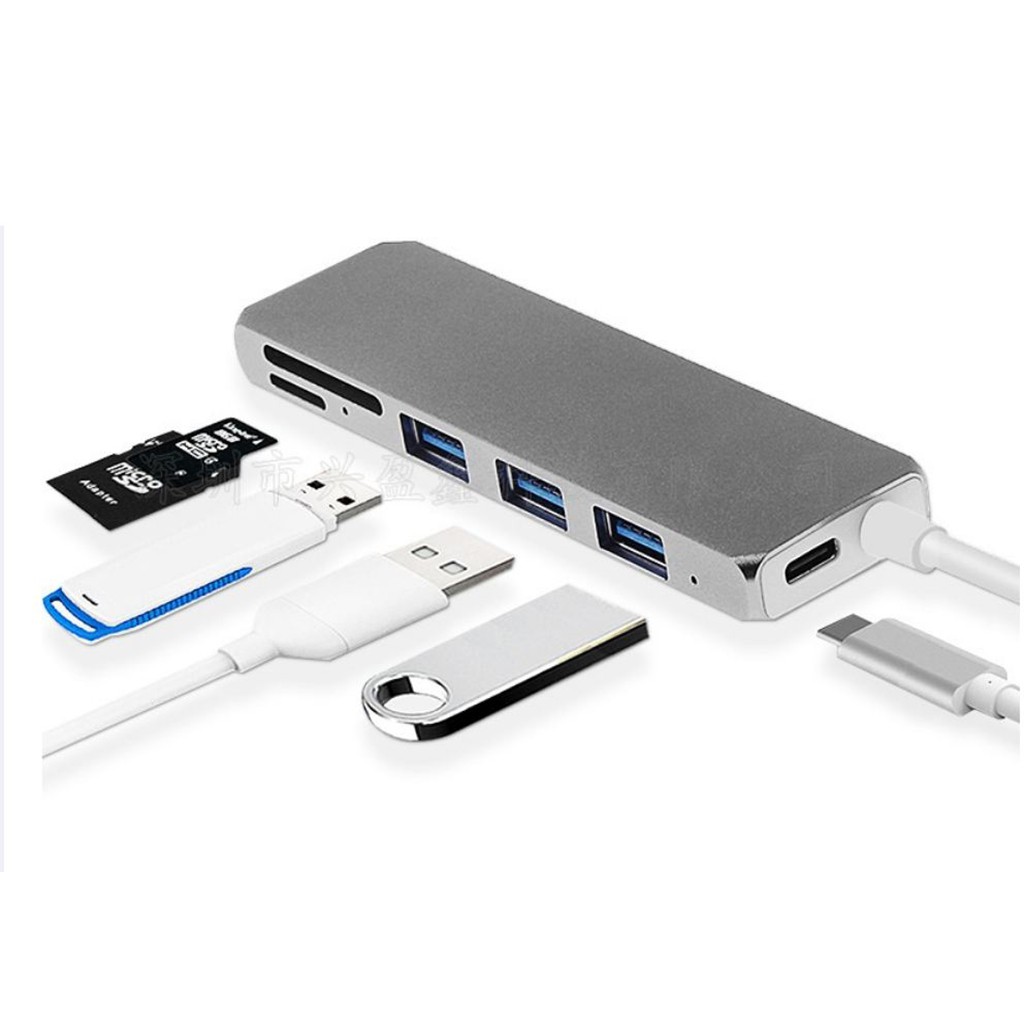 Hub chuyển USB, đọc thẻ nhớ dây type C Macbook