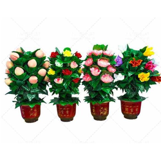 Dụng cụ ảo thuật sân khấu - Bông Hoa : Chậu hoa tự nở ngũ sắc ( Hoa hồng )