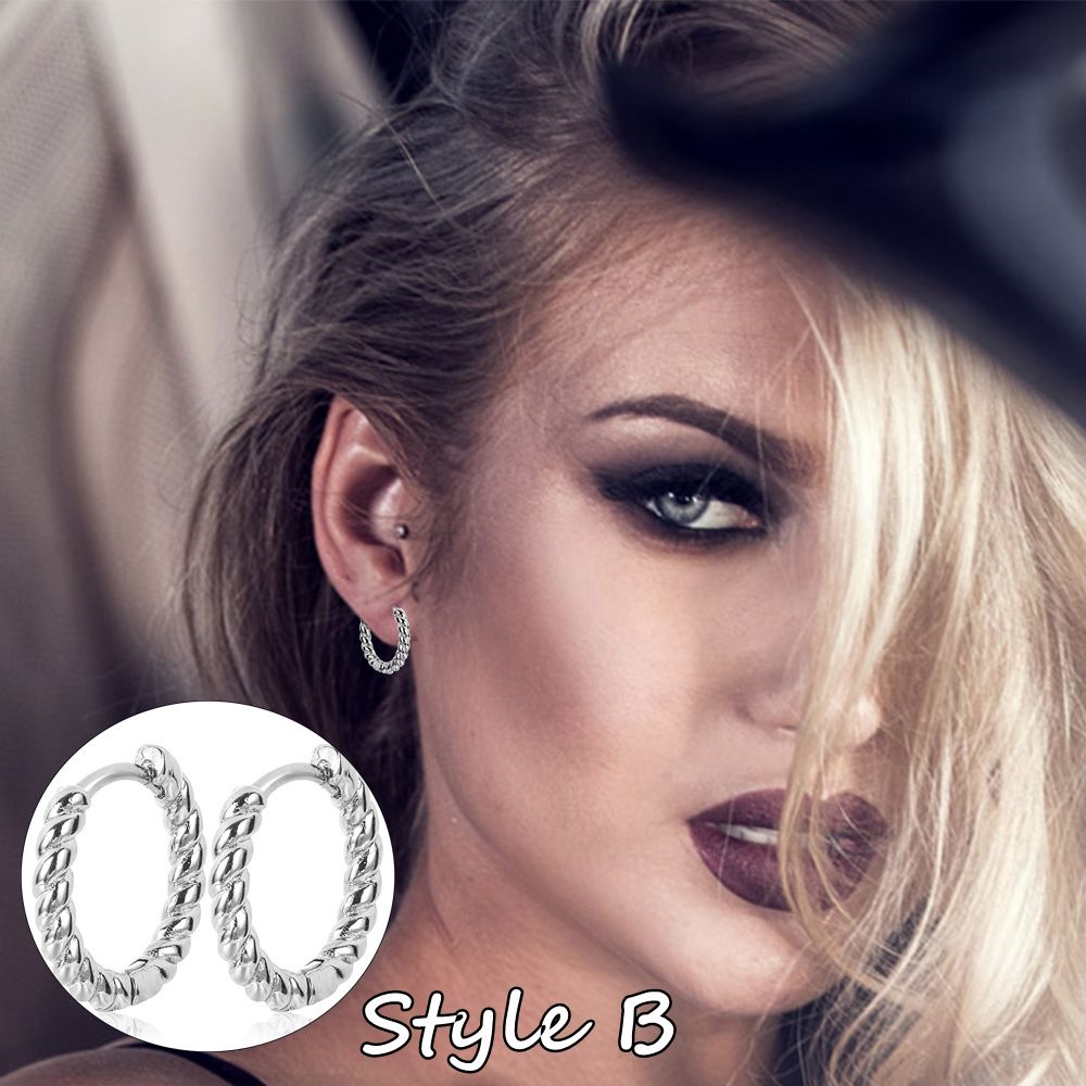 Khuyên Xỏ Mũi Đính Đá Zircon Màu Xanh Dương Thời Trang Cho Nam Và Nữ