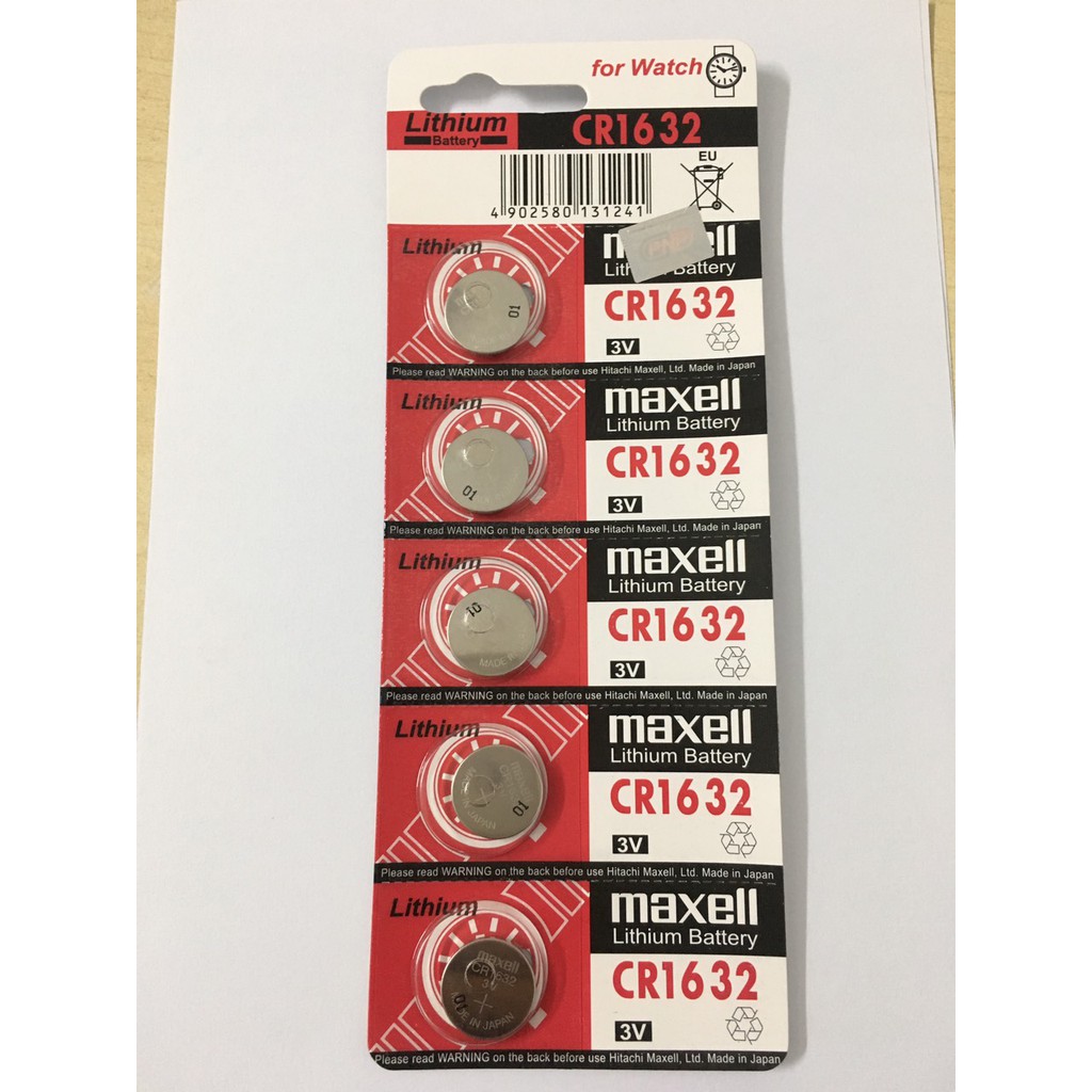 Pin CR1632 Maxell lithium Made in japan .